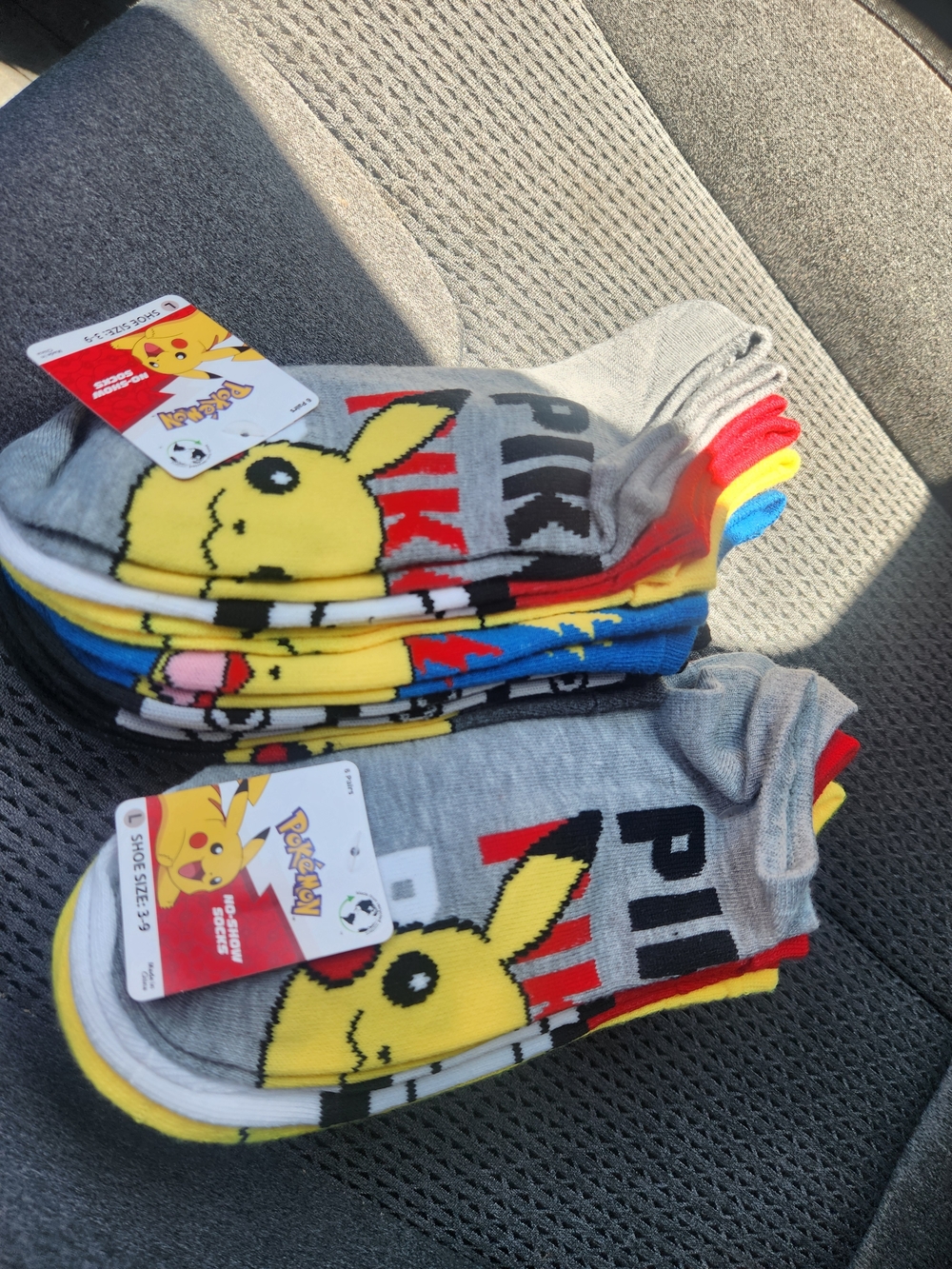2 sets of 6-Pack Pokémon, Boys No-Show Socks, , Size 3-9 shoes